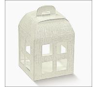 10 Scatole Lanterna o Casetta Bomboniera Confezione Porta Confetti Matrimonio