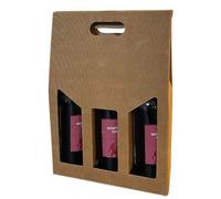 10 Scatole portabottiglie Avana trasporta 1, 2 o 3 Bottiglie Vino Regalo Natale