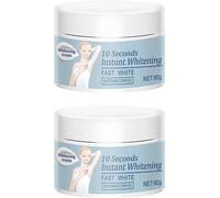 10 Seconds Instant Whitening Cream, Underarm Armpit Whitening Cream, Korea Instant Whitening Cream for Armpit,Neck,Knees, 60g. (2pcs)