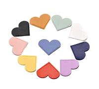 10 segnalibri a forma di cuore in pelle ad angolo per libri segnalibro libri protezioni angolari per diario planner notebook accessori da lettura in morbida pelle PU