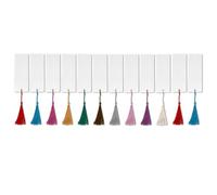 10 segnalibri di carta non finiti 5 x 14 cm, verniciabili con nappe, segnalibro per adulti
