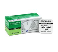 10 Seizaiken 337 Seiko SR416SW Batterie Orologio Argento Ossido No Mercury Japan