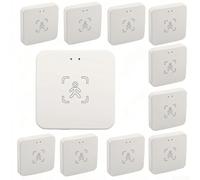 10 sensori Smart Human Presence, rilevamento del movimento da 10 m con tecnologia Onda mm, per Wi-Fi da 2,4 GHz, sensore di luce da 0 a 3000 Lux, compatibile con app Studvin, per automazione Smarthome