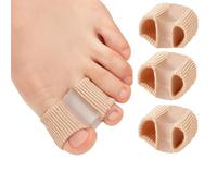 10 separatori per dita dei piedi in gel, correttori per alluce valgo, per donne e uomini, con design a 2 anelli, in morbido silicone, sollievo per alluce valgo, raddrizzatore per dita dei piedi, per