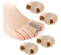 10 separatori per dita dei piedi in gel, correttori per alluce valgo, per donne e uomini, con design a 2 anelli, in morbido silicone, sollievo per alluce valgo, raddrizzatore per dita dei piedi, per