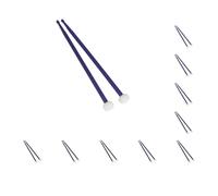 10 set 1 paio di bacchette per tamburi Timpani multicolore con testa in feltro bacchette classiche professionali stabili a doppia testa martello per batteria adulti blu scuro