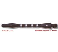 10 Set (30 Pezzi) Shaft Alu Stripe Medium, ca. 45 mm, Nero