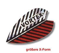 10 Set (30 Pezzo) Freccetta Vortex, Forma X (più Grande Forma ), Rosso/Bianco