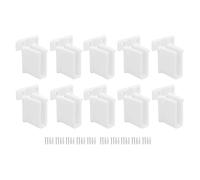 10 Set ABS Heavy Duty Wire Shelf End Bracket, Support with Screws Expansion Tubes for Cabinet Wardrobe Closet Storage Organization