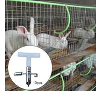 10 Set Automatico Coniglio Acqua Capezzolo Bevitore Alimentatore Pollame Sistema