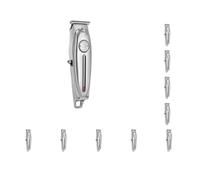 10 set Capelli Trimmer Barbiere Forniture Affettatrice Elettrica Tutto Il Metallo Ricaricabile Professionale Antiurto Durezza Shell Parrucchiere Trimmer