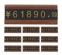 10 Set Cartellino Prezzi Gioielli, Cubo Numeri Lettere, Espositore | Legno e Plastica, Cambio Rapido delle Informazioni, Etichettatura Chiara, Presentazione Professionale in Negozio
