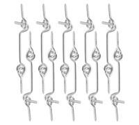 10 Set Chiavistello a Gancio e Occhiello in Acciaio al Carbonio 2, 5
