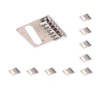 10 set chitarra elettrica ponte sella fiore stampa 6 corde Hardtail con viti regolabile Top-Loading cordiera basso strumento