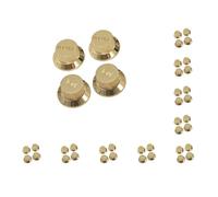 10 set Chitarra Elettrica Potenziometro Caps Volume Manopola String Forniture Plastica Resistente all'usura Tone Button Professionals Oro 2T2V