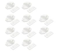 10 Set Chiusura Porta Sfera in Plastica Bianca per Mobili e Porte | Texture Rigida, Resiste a Deformazioni e Danni, per Libreria e Armadio
