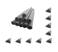 10 set da 10 pezzi di aste per trampolino copertura regolabile parti di aggiornamento per fitness bambini, nero