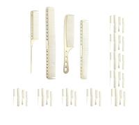10 set da 4 pezzi con manico ergonomico per un'esperienza di pettinatura più confortevole dei capelli più comoda da tenere in mano pettine in metallo, oro ricco locale
