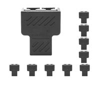 10 set di 1 pezzo 1 a 2 modi LAN Ethernet cavo di rete splitter connettore adattatore