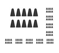10 set di 10 pezzi tappi per pennini antiscivolo professionale capacitanza penna punta copertura grande resistenza facile installazione computer nero