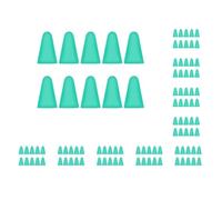 10 set di 10 tappi per pennini antigraffio pratici in silicone per touchscreen, copertura per pennino, grande resistenza, colore: verde menta