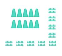 10 set di 10 tappi per pennino, antiscivolo, professionali, resistenti ai graffi, pratici e silenziosi, con punta per pennino, colore: verde menta
