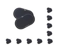 10 set di 2 toppe protettive antiurto per grancassa, colore nero, 15,7 x 9 cm, doppio passo
