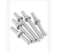 10 set di 304 viti e dadi flangiati a testa piatta a croce M6-M10 (M6 x 60 mm)