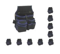 10 Set di attrezzi da giardinaggio marsupio cintura impermeabile pratico strumento cintura marsupio falegname bordi blu, 21 x 24 cm