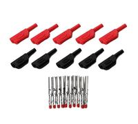 10 set di connettori a saldare for filo con spina a banana impilabile con guaina maschio da 4 mm