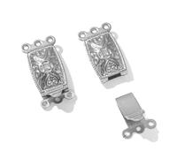 10 set di fermagli a strati in acciaio inossidabile dorato per collana, ciondolo, connettore per orecchini fai da te, collana, braccialetto, gioielli, artigianato, creazione - Acciaio B