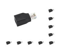 10 set di M/F adattatore maschio a femmina cavo crossover connettore per computer nero