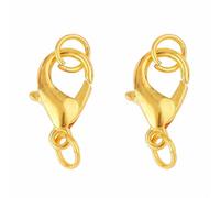 10 set di moschettoni in acciaio inossidabile, anelli di congiunzione, connettori per braccialetti, collane, catene, creazione di gioielli fai da te, 10/12/14,0 mm-14,0 mm, oro