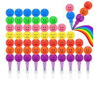 10 Set di Pastelli Impilabili e Matite Impilabili per Bambini Mini Matite Colorate Divertenti in Plastica 7 in 1 per Scuola Asilo Regalo per Festa di Compleanno Natale Halloween Premio