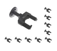 10 set di plastica Ukulele Appendiabiti Da Parete Blocco Automatico di Sicurezza Supporto A Parete Nero