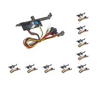 10 set di raffreddamento ventola regolatore di velocità 3 canali 3pin PC 12V Power PCI staffa