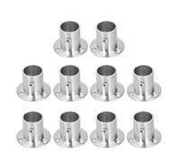 10 set di staffe flangiate spesse, supporto tubo in acciaio inox brand per asta da armadio (Φ25)