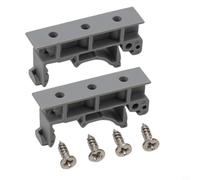 10 set di supporti per guida DIN PCB per adattatore C45 da 35 mm, clip per montaggio elettronico, grigio, nero, verde (grigio)