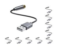 10 set di USB a jack da 3,5 mm adattatore audio stereo esterno per cuffie PC
