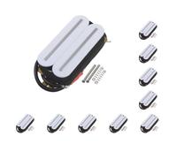 10 set Dual Rail Bridge Pickup Con 4 Fili Bobina di Rame Bassi Humbucker Sostituzione Pickups Ukulele Raccordi Bianco Bridge Pickup