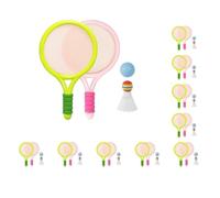 10 set durevole per bambini badminton tennis set, palla volano racchetta per allenamento verde e rosa, verde rosa