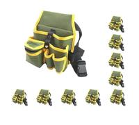 10 Set Elettricista Strumenti Cintura Borsa di Immagazzinaggio Impermeabile Cacciavite per Giardiniere Verde