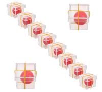 10 Set Giocattolo Magico Palla Trasparente in Plastica | Scatola Chiara, Effetto da Vicino, per Maghi e Artisti, Uso su Tavolo e Raduni