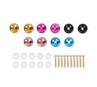 10 Set Guitar Strap Button Lock Pin, Metal Anti Slip Guitar Strap End Pin with Sponge Pads, Aluminum Alloy Strap Locks for Acoustic Electric Bass Guitars in 5 Colors