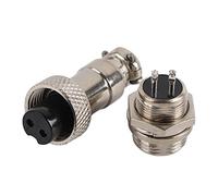 10 Set GX12 2Pin 12mm Aviation Plug Maschio Femmina Connettore Presa in Metallo, Alta qualità, Durevole per Sistemi di Acquisizione Dati, Inclinometro