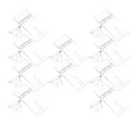 10 Set Kit 10 Cerniere Trasparenti in Acrilico Chiusura | Accessori per Armadio e Ufficio, Facile Installazione senza Attrezzi, Design Elegante e Alta Trasparenza