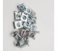 10 set M6 argento adatti for moto scooter ATV ciclomotore vite di copertura in plastica bullone e clip tipo U con dado 6 mm M6 12/16/20/25/30 mm lunghezza(M6X16mm)