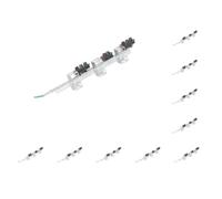 10 set Modello Semaforo Piccoli Modelli Miniatura Micro Paesaggio Segnale Ampia Applicazione Lampada di Stop Accessori Decorativi Giocattoli Bianco, Luce Bianca