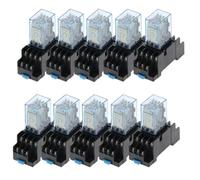 10 set MY4NJ HH54P DC 12V 24V 110V 220V AC Relè di potenza Relè for scopi 14 pin 4NO 4NC 5A con PYF14A(AC 36V)