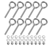 10 Set Occhielli M8x60mm con Dado Rondella per Sollevamento